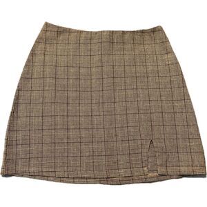 L.A. Hearts Women’s Grey and White Plaid Lightweight Skirt Sz XS